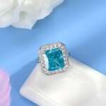 925 Silver Blue Cubic Zirconia Ring - Model RS3076C1B - Image 2