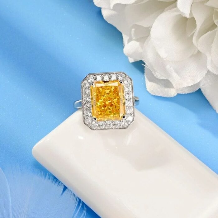 925 Silver Yellow Cubic Zirconia Ring - Model RS3076C1Y - Image 3