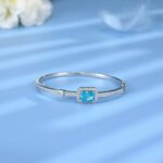 925 Silver Blue Cubic Zirconia Bracelet - Model YWBG0014-3 - Image 2