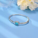925 Silver Blue Cubic Zirconia Bracelet - Model YWBG0014-3 - Image 3