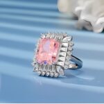 Pink Cubic Zirconia Ring in 925 Silver - Model YWR0633F - Image 3