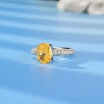925 Silver Yellow Cubic Zirconia Ring - Model YWR0665 - Image 3