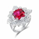 Lab-Created Ruby Ring in 925 Silver - Model ZHF-R0015R