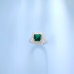 Lab-Created Emerald Ring in 925 Silver - Model ZHF-R0028 - Image 2