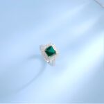 Lab-Created Emerald Ring in 925 Silver - Model ZHF-R0028 - Image 3