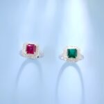 Lab-Created Emerald Ring in 925 Silver - Model ZHF-R0028 - Image 5