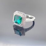 Lab-Created Emerald Ring in 925 Silver - Model ZHF-R0028 - Image 6