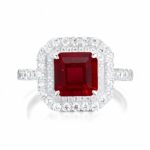 Lab-Created Ruby Ring in 925 Silver - Model ZHF-R0028R