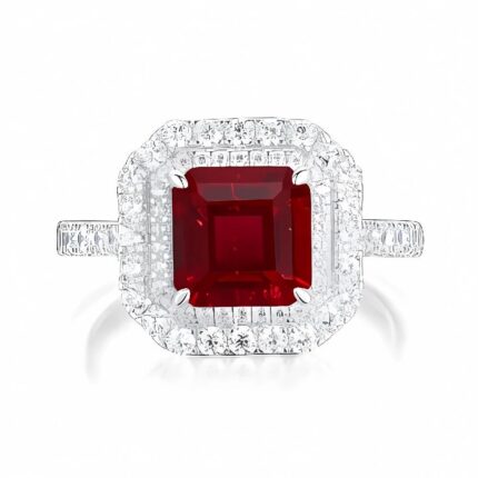 Lab-Created Ruby Ring in 925 Silver - Model ZHF-R0028R
