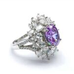 925 Silver Purple Cubic Zirconia Ring - Model ZHF-R0112 - Image 3