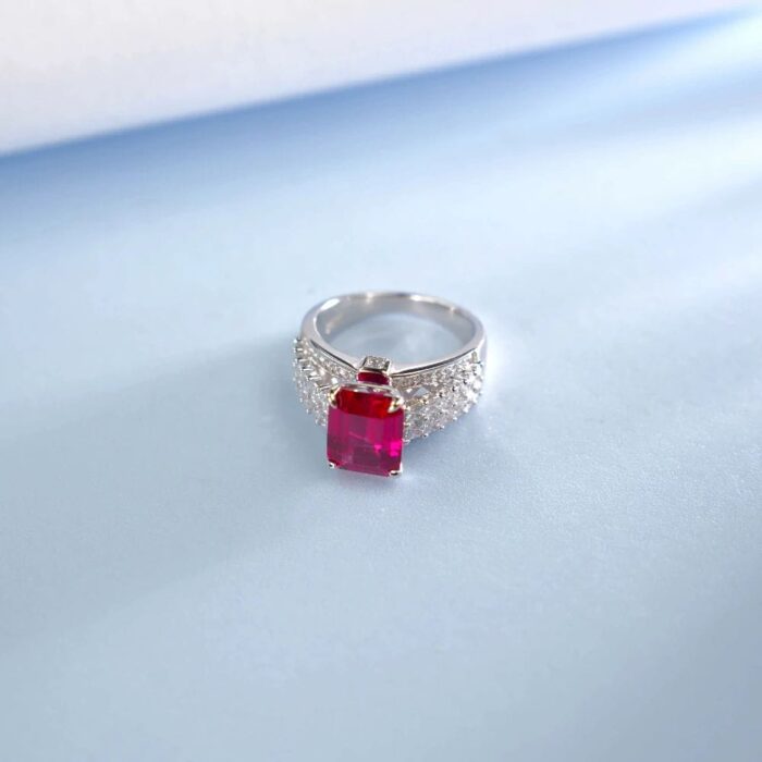 925 Silver Ruby Ring - Model ZHF-R0593R - Image 3