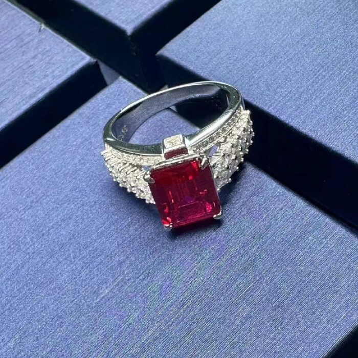 925 Silver Ruby Ring - Model ZHF-R0593R - Image 6