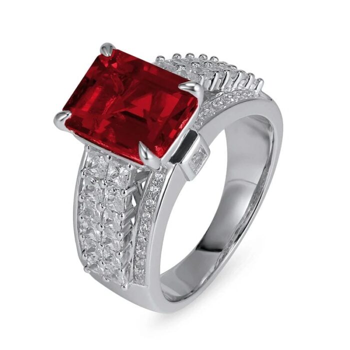925 Silver Ruby Ring - Model ZHF-R0593R - Image 1