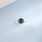 Lab-Created Emerald Ring in 925 Silver - Model ZHF-R0926 - Image 2