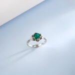 Lab-Created Emerald Ring in 925 Silver - Model ZHF-R0926 - Image 3