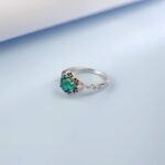 Lab-Created Emerald Ring in 925 Silver - Model ZHF-R0926 - Image 4