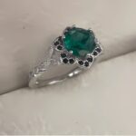 Lab-Created Emerald Ring in 925 Silver - Model ZHF-R0926 - Image 5