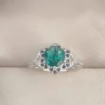 Lab-Created Emerald Ring in 925 Silver - Model ZHF-R0926 - Image 6