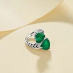 925 Silver Glass Ring - Model ZHF-R1374 - Image 2