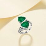 925 Silver Glass Ring - Model ZHF-R1374 - Image 3