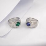 925 Silver Lab-Created Emerald Ring - Model ZHF-R1377L - Image 5