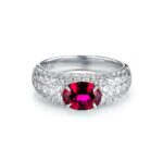 925 Silver Lab-Created Ruby Ring - Model ZHF-R1437R