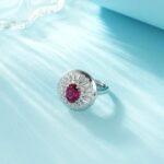 925 Silver Lab-Created Ruby Ring - Model ZHF-R1440R - Image 4