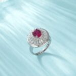 925 Silver Lab-Created Ruby Ring - Model ZHF-R1440R - Image 5