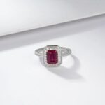 925 Silver Lab-Created Ruby Ring - Model ZHF-R1473R - Image 3