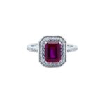 925 Silver Lab-Created Ruby Ring - Model ZHF-R1473R - Image 4