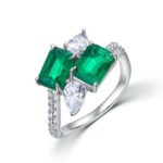 925 Silver Glass Ring - Model ZHF-R1478L
