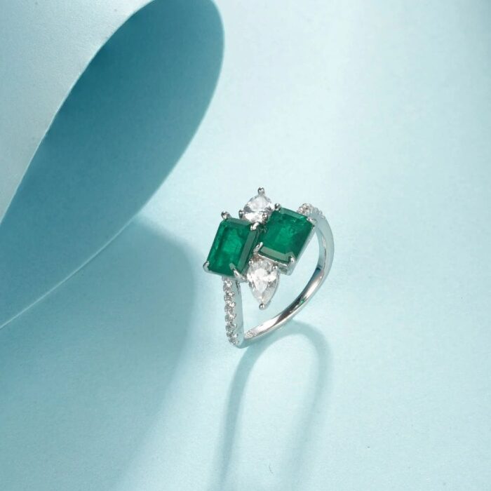 925 Silver Glass Ring - Model ZHF-R1478L - Image 2