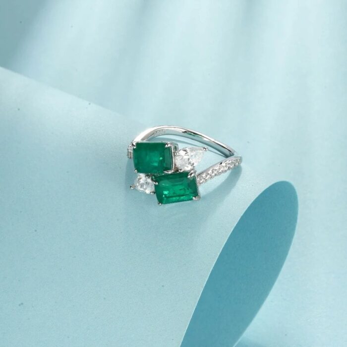 925 Silver Glass Ring - Model ZHF-R1478L - Image 3