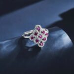 S925 Silver Lab-Created Ruby Ring - Model ZHF-R1661R - Image 3