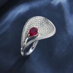 S925 Silver Lab-Created Ruby Ring - Model ZHF-R202318R - Image 4