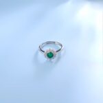Lab-Created Emerald Ring in 925 Silver - Model ZHF-R2025 - Image 4