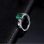 Lab-Created Emerald Ring in 925 Silver - Model ZHF-R559 - Image 2