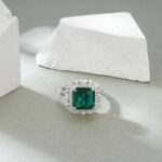 925 Silver Lab-Created Emerald Ring & Pendant Set - Model ZHF-RP1551 - Image 3
