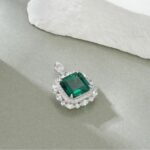 925 Silver Lab-Created Emerald Ring & Pendant Set - Model ZHF-RP1551 - Image 5