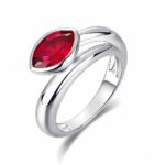 Lab-Created Ruby Ring in 925 Silver - Model ZHFE09R