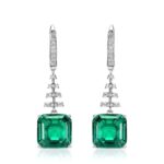 925 Silver Glass Earrings - Model ZHF-BLT01