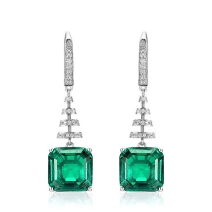 925 Silver Glass Earrings - Model ZHF-BLT01