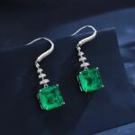 925 Silver Glass Earrings - Model ZHF-BLT01 - Image 3