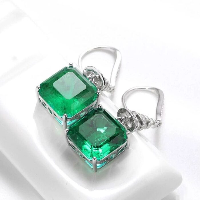 925 Silver Glass Earrings - Model ZHF-BLT01 - Image 2