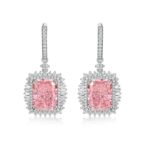 925 Silver Pink Cubic Zirconia Earrings ZHFE0501F