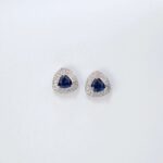 S925 Silver Lab-Created Blue Sapphire Earrings - Model ZHF-E1692B - Image 3