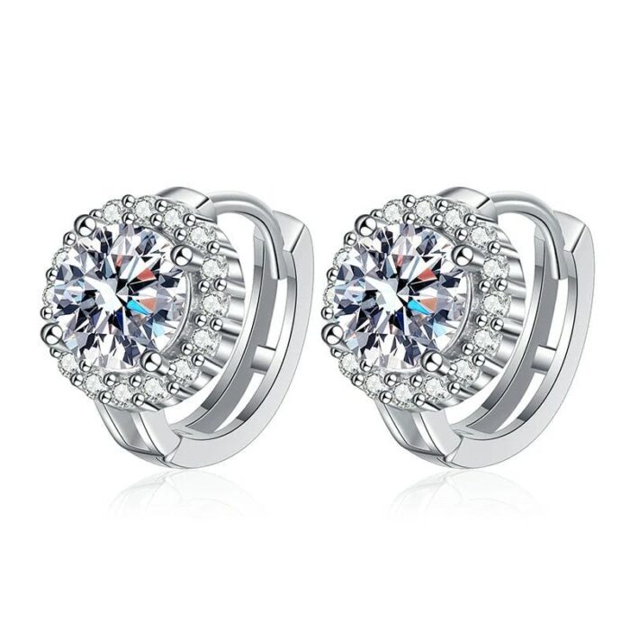 925 Silver Moissanite Earrings ZHF-E1718 - Image 1