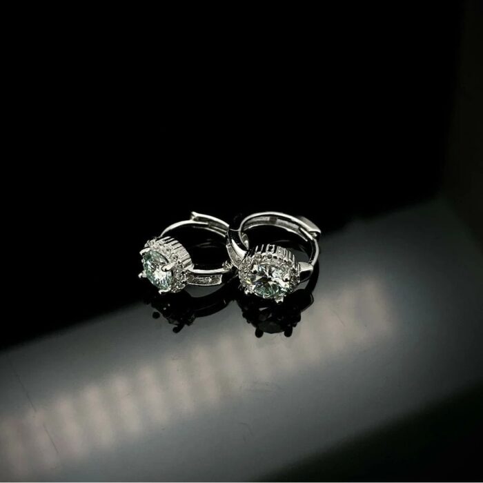 925 Silver Moissanite Earrings ZHF-E1718 - Image 2