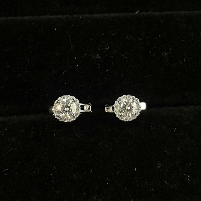 925 Silver Moissanite Earrings ZHF-E1718 - Image 4
