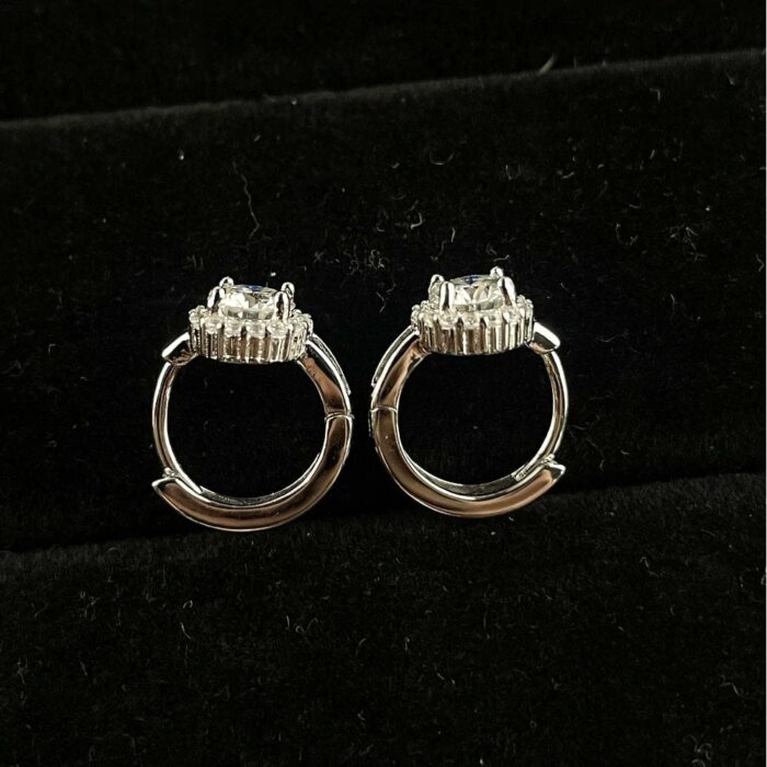 925 Silver Moissanite Earrings ZHF-E1718 - Image 5